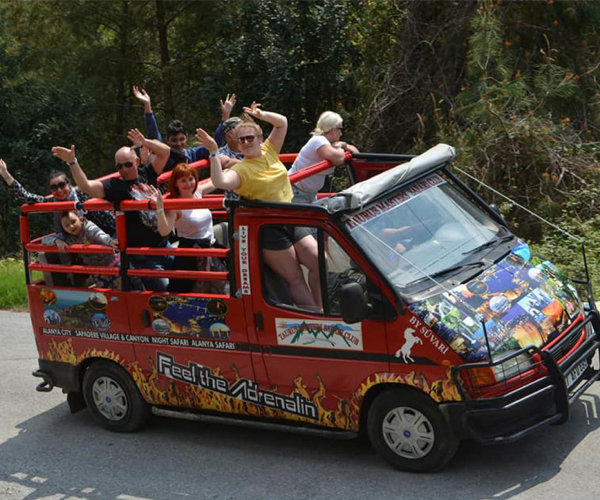 Cabrio Bus Safari und Green Canyon Bootstour von Belek