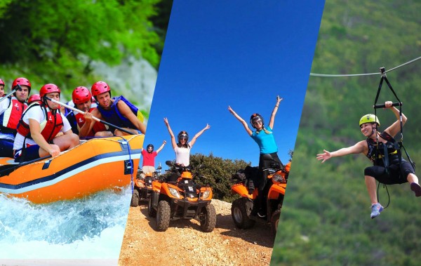 Rafting, Zipline und ATV Tour ab Kemer